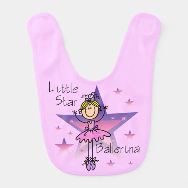 Blond Little Star Ballerina Bib (Front)