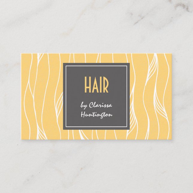 Blond Locks Hair Stylist Business Card (Front)