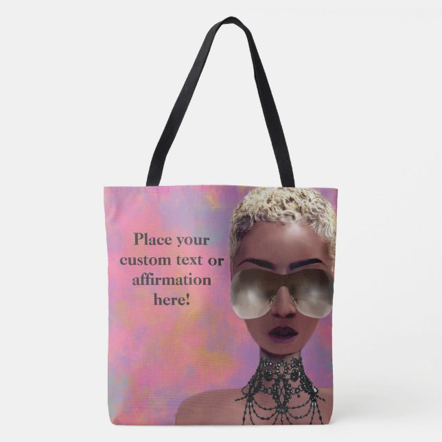 Blond Melanin Berry Beauty Black Art Rainbow Tote Bag (Front)