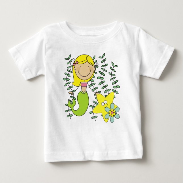 Blond Mermaid Baby T-Shirt (Front)