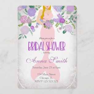 Blond Mermaid bridal invitation under the sea