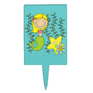 Blond Mermaid Cake Topper