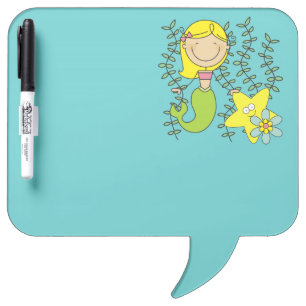 Blond Mermaid Dry-Erase Board