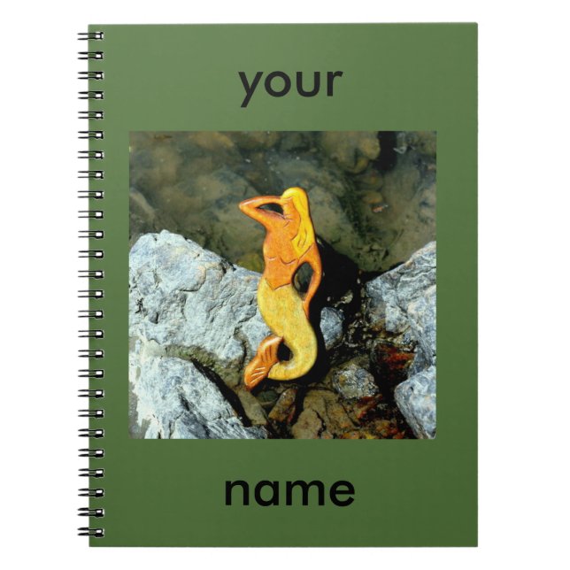 blond mermaid gazing seaward notebook (Front)