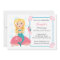 Blond mermaid girl cute girly birthday invitation