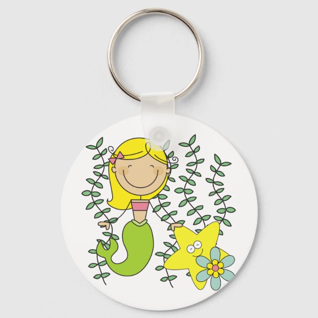 Blond Mermaid Keychain (Front)