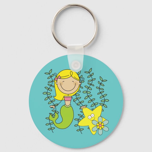 Blond Mermaid Keychain (Front)