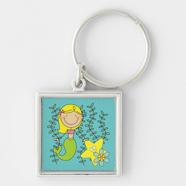 Blond Mermaid Keychain (Front)