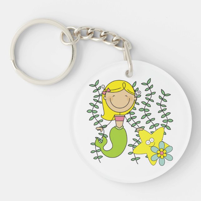 Blond Mermaid Keychain (Front)