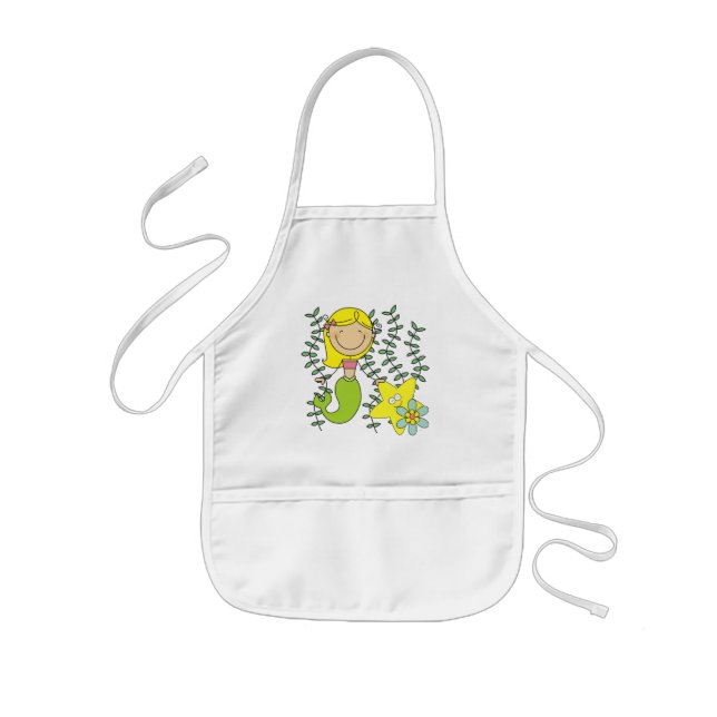 Blond Mermaid Kids' Apron (Front)