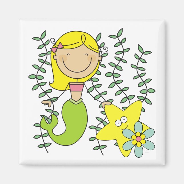 Blond Mermaid Magnet (Front)