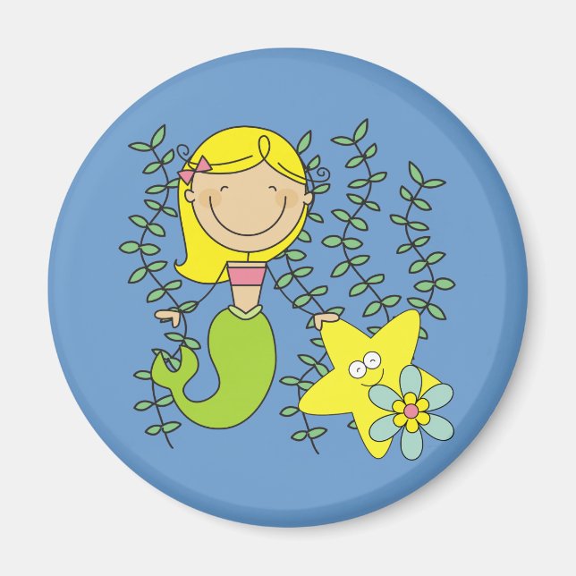 Blond Mermaid Magnet (Front)