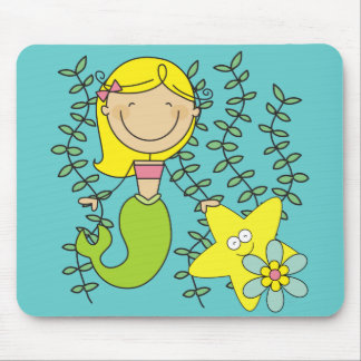 Blond Mermaid Mouse Pad