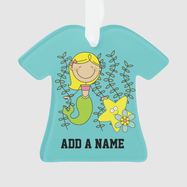 Blond Mermaid Ornament (Front)