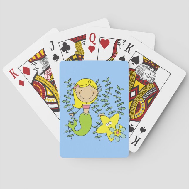 Blond Mermaid Poker Cards (Back)