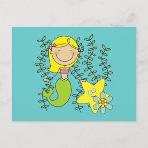 Blond Mermaid Postcard