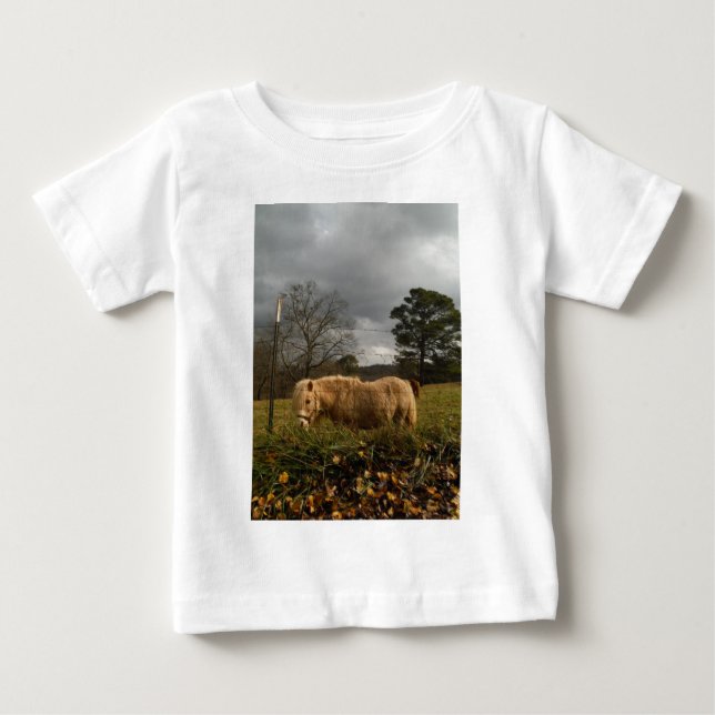 Blond Miniature Pony / Horse Baby T-Shirt (Front)