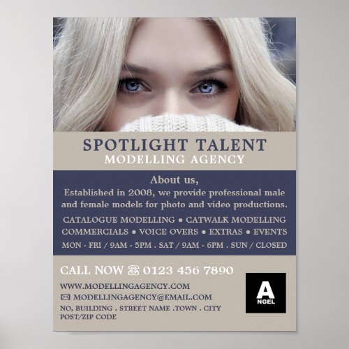 Blond Model Modeling Agency Model Agent Poster