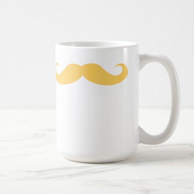 Blond Moustache Coffee Mug (Right)