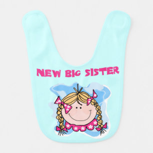 Blond New Big Sister Bib