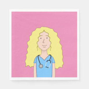 Blond Nurse Napkins