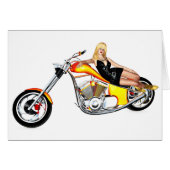 Blond on a chopper (Front Horizontal)