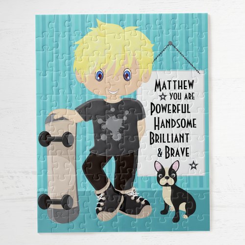 Blond Powerful and Brave Boy Jigsaw Puzzle
