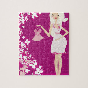 blond pregnant woman jigsaw puzzle