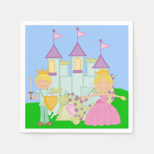 Blond Prince and Princess Paper Napkins