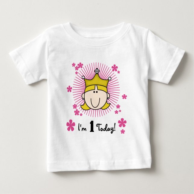 Blond Princess 1st Birthday Tshirts and Gifts (Front)
