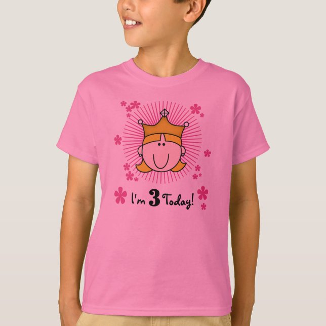 Blond Princess 3rd Birthday T-Shirt (Front)
