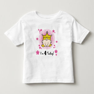 Blond Princess 4th Birthday Tshirts and Gifts