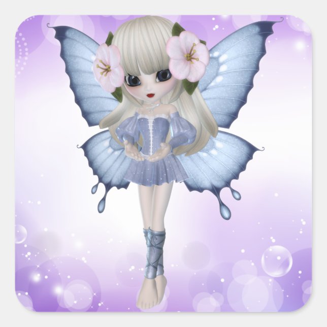 Blond Princess Square Sticker (Front)