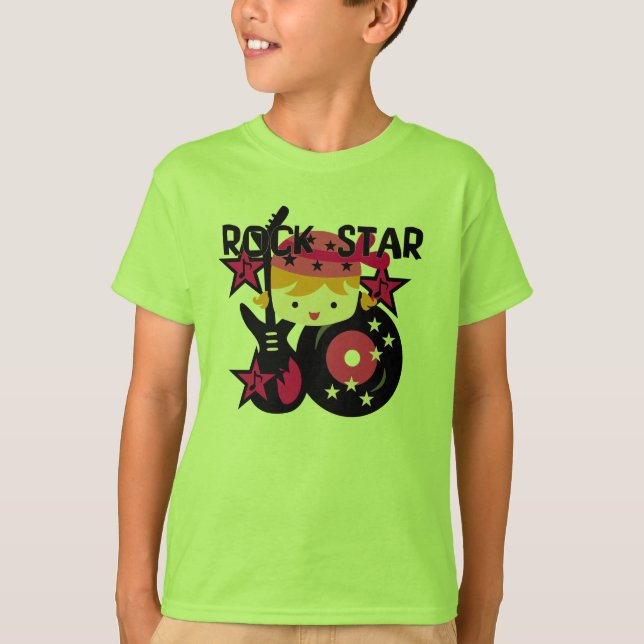 Blond Rock Star Girl T-Shirt (Front)