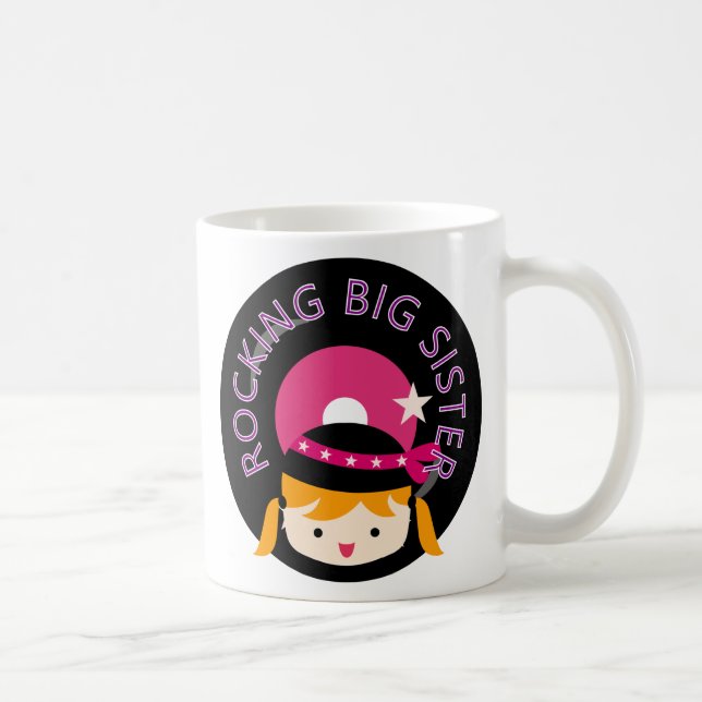 Blond Rocking Big Sister Coffee Mug (Right)