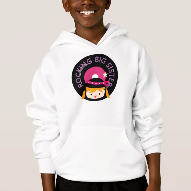 Blond Rocking Big Sister Hoodie (Front)