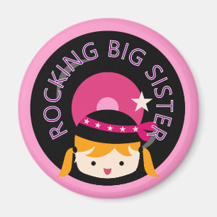 Blond Rocking Big Sister Magnet