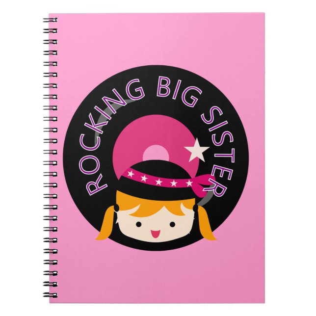 Blond Rocking Big Sister Notebook (Front)
