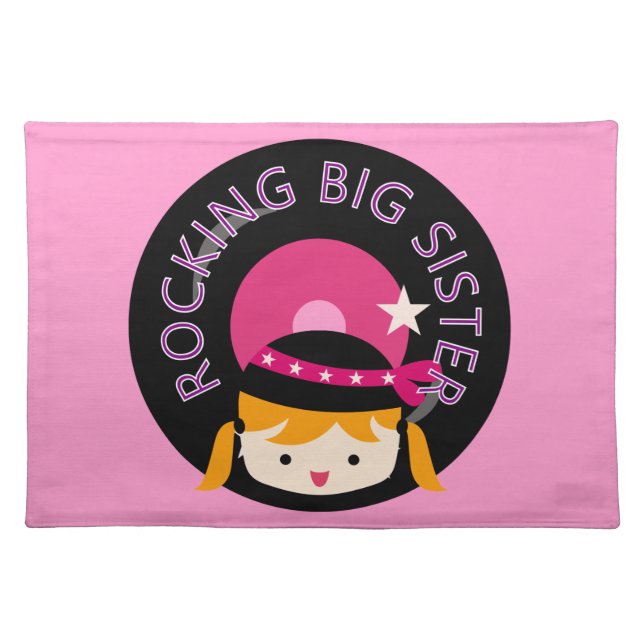 Blond Rocking Big Sister Placemat (Front)