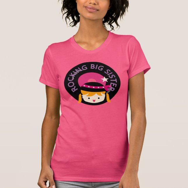 Blond Rocking Big Sister T-Shirt (Front)