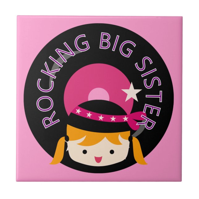 Blond Rocking Big Sister Tile (Front)