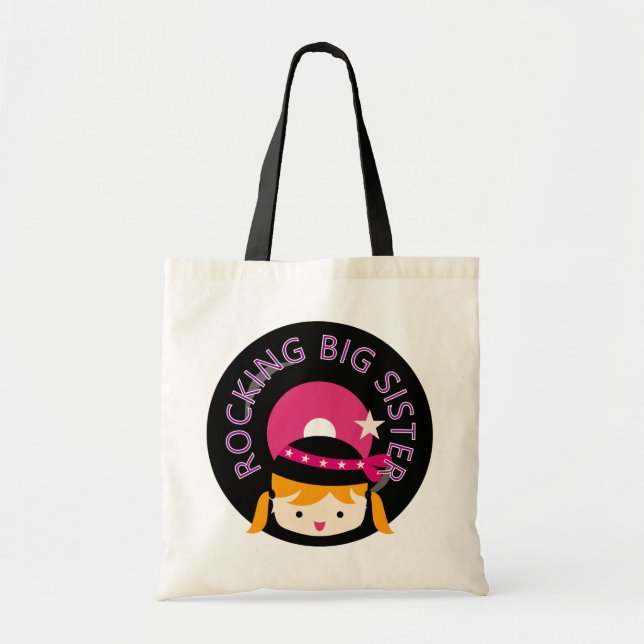 Blond Rocking Big Sister Tote Bag (Front)