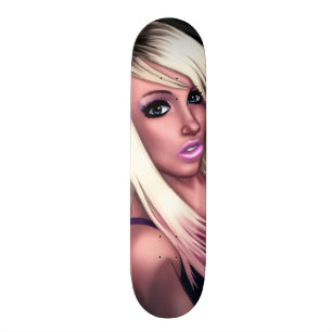 Blond Skater Girl Skateboard