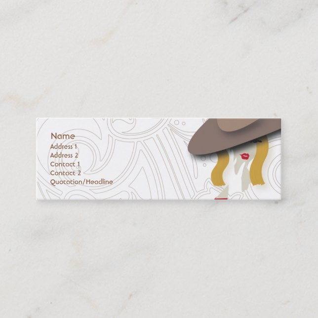 Blond - Skinny Mini Business Card (Front)