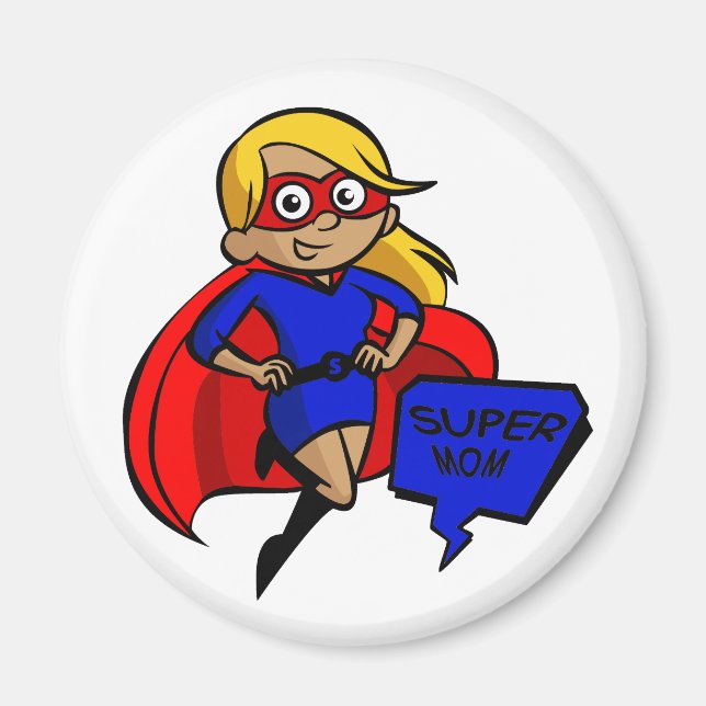 blond super mom magnet (Front)