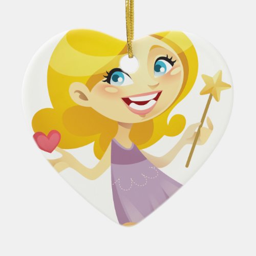 Blond Toothfairy From Pomegranate Ink Ceramic Ornament