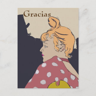 Blond Woman, Gracias, change text Postcard