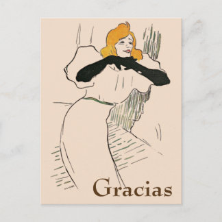 Blond Woman, Gracias, change text Postcard
