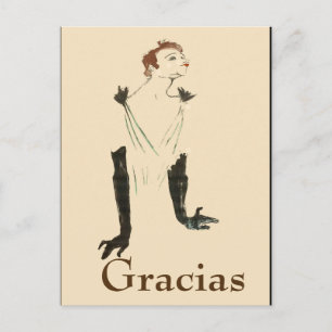 Blond Woman, Gracias, change text Postcard