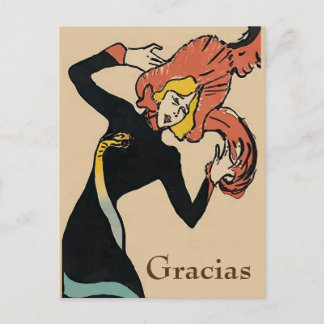 Blond Woman, Gracias, change text Postcard